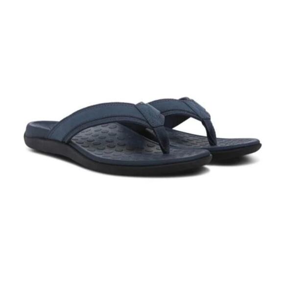 VIONIC Wave Navy Webbing Sandals Size 9M Orthotic Comfort - Picture 1 of 13
